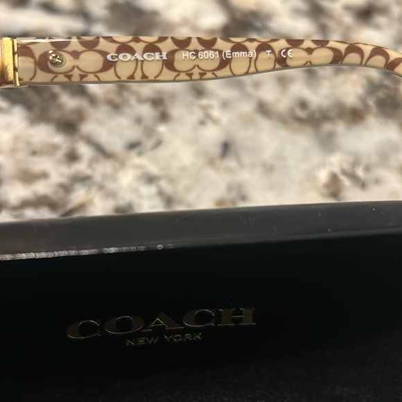 Coach Eyewear with Black and Gold Frame - Picture 2 of 2